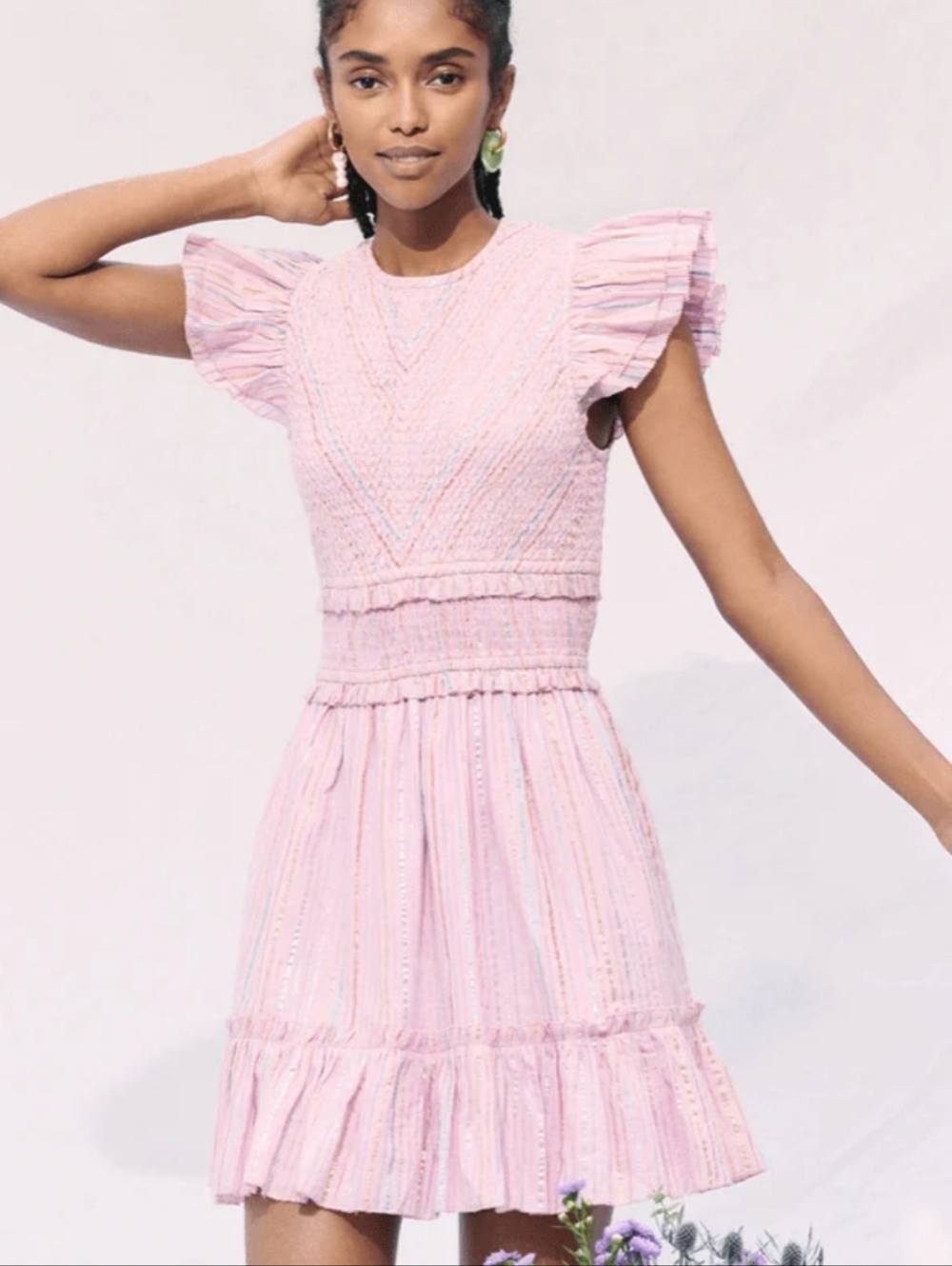 SaylorSaylor Zinnia Dress in Lurex Stripe